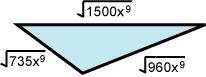 Find the perimeter of the triangle. The units are in inches.

Answer = axbcx inches, where
