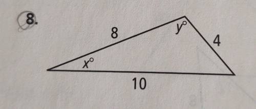 Use the law of cosines to find the value of x and y. Plzzz