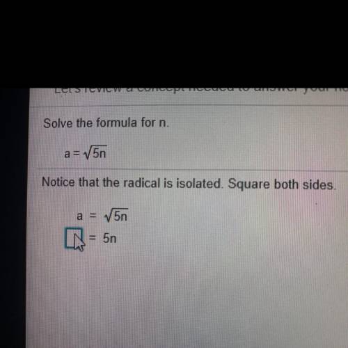Solve the formula for n