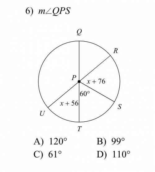 Find the measure of the arc or central angle indicated. Assume that lines which appear to bediamete