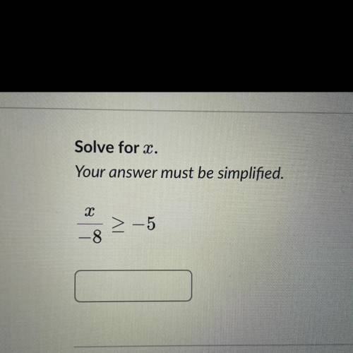 Answer must be simplified