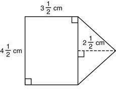What is the area of the given figure in square centimeters?

A.15 3/4
B.21 3/8
C.27
D.39 3/8
