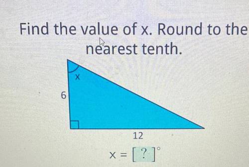 Find the value of x
Round to the nearest tenth