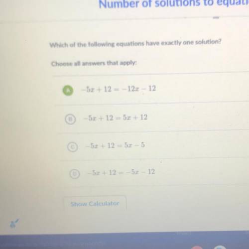 Which of the following 
are exactly one solution?