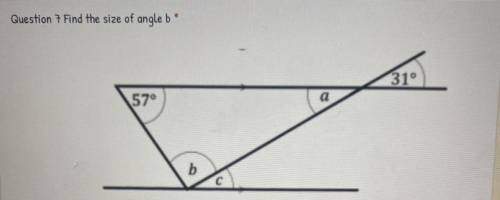 Find the size of angle b !!