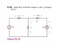 Apply KCL to find the voltages V1 and V2 in Figure P2.16