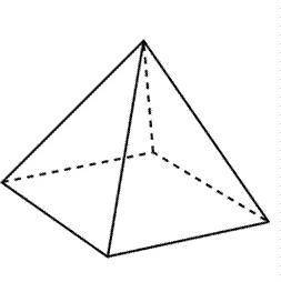 Image below.

Suppose that you have a square pyramid like the one pictured. Which plane section wi