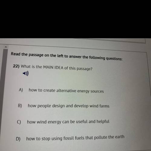 What is the MAIN IDEA of this passage?

A) how to create alternative energy sources
how people des