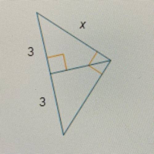 What is the value of x?

A. 1/3 √2 units
B. 1/2 √3 units
C. 2 √3 units
D. 3 √2 units