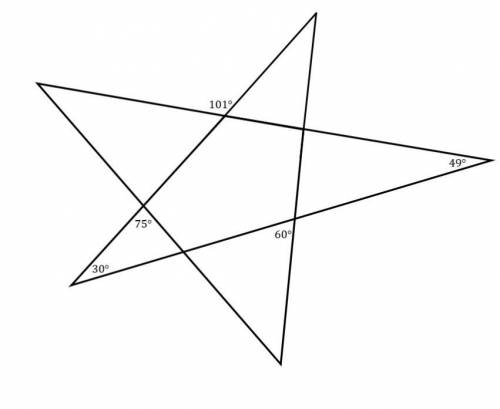 Please help me out with this math question please!

(solve for every missing angle measurement rep