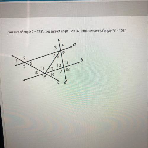 Find the measure of angle 8 Use proper notation and the degrees symbol