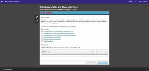 Entrepreneurship and Microenterprise

Project: Entrepreneurship and MicroenterprisePLS COMMENT IF