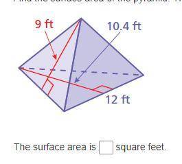 Ill give brainiest if its correct. Find the surface area of the pyramid. The side lengths of the ba