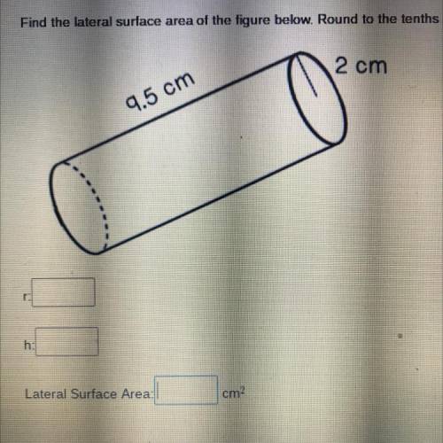 I will give brainliest!!

Find the lateral surface area of the figure below. Round to the tenths p
