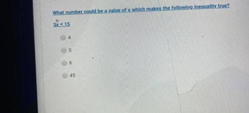 What make the following inequality true?