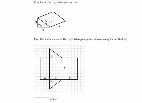 Find the surface area using its nets
