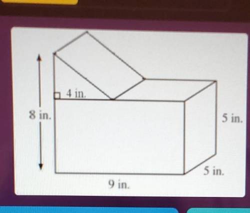 What is the volume of the solid shown below PLEASE HELP​