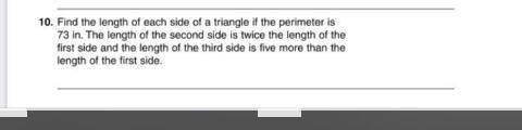Can some one please help me with this question. I just need the length of all the sides of a triang