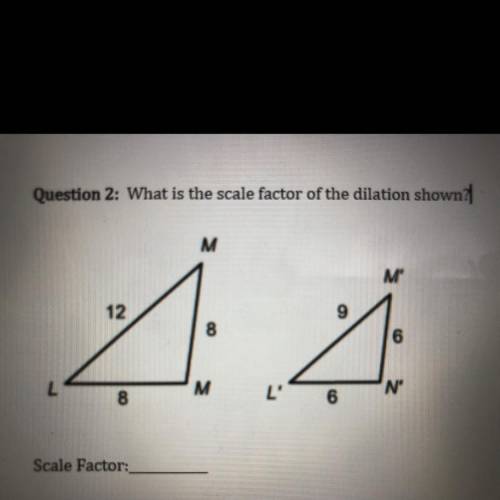 What is the scale factor of the dilation shown?