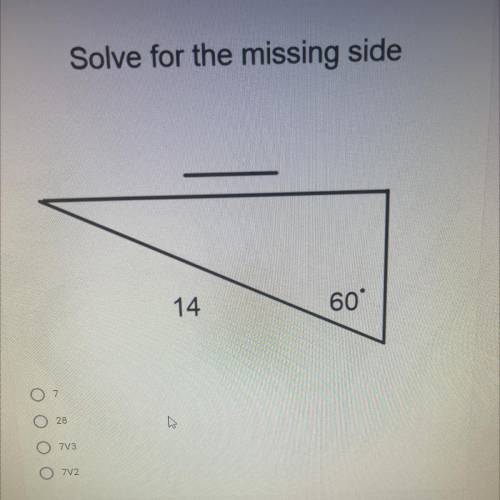 Solve for the missing side