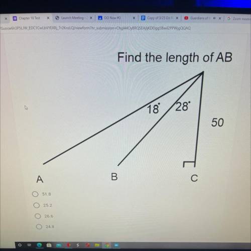 Find the length of AB