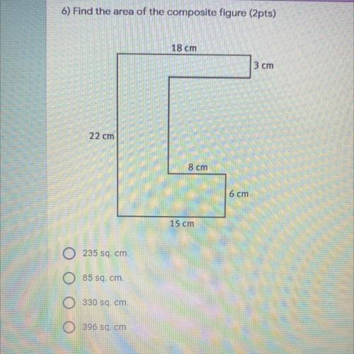 Find the area of the composite figure please help