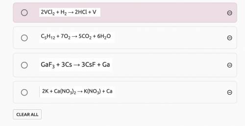 Which of the following chemical equations follows the law of conservation of mass?