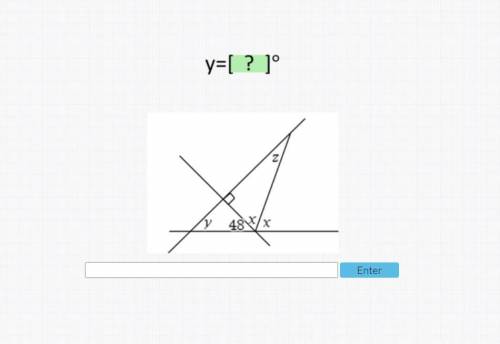 What is the value of y in degrees?