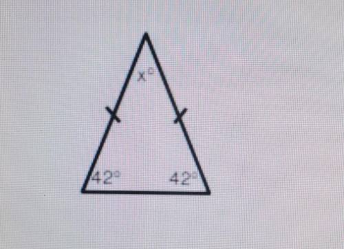 Which of the following equations can be used to find the missing angle X in the Triangle below ​