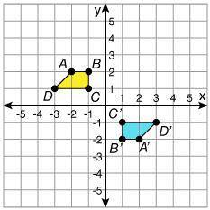 PLS ANSWER FAST TIMED

Which transformations would result in the image shown?
ABCD is reflected ov