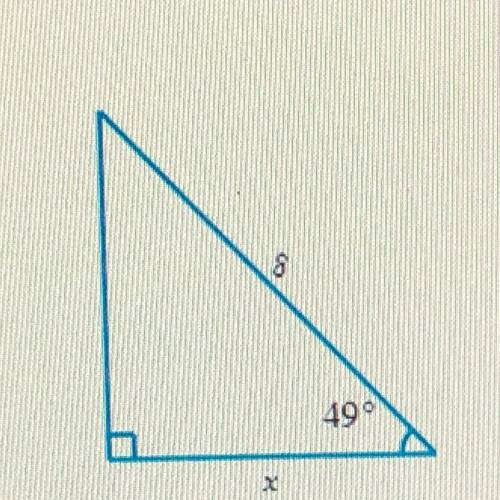 Yo guys can yall help
Solve for x in the triangle. Round your answer to the nearest tenth