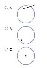 Choose the figure that shows only a radius.