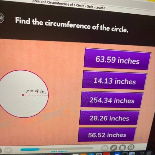 Find the circumference of the circle.