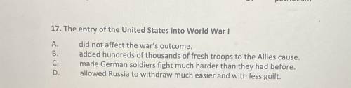 The entry of the United States into World War I