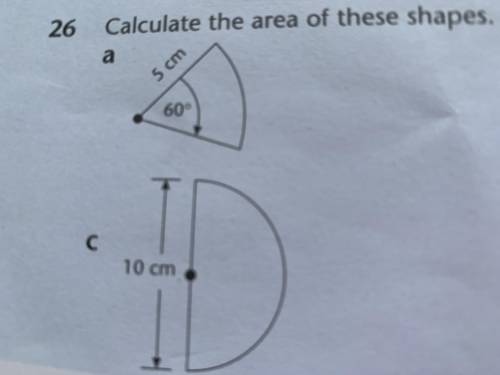 Calculate the area of these shapes. Answer correct to one decimal place:

Working out is needed