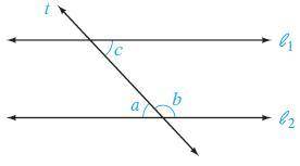 WILL GIVE BRAINLIEST!

Given that ℓ1∥ℓ2 and the measure of ∠c = 44°, find the measures of angles a