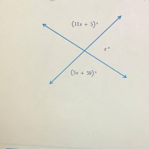 Given in the figure below, find the values of X and Z.