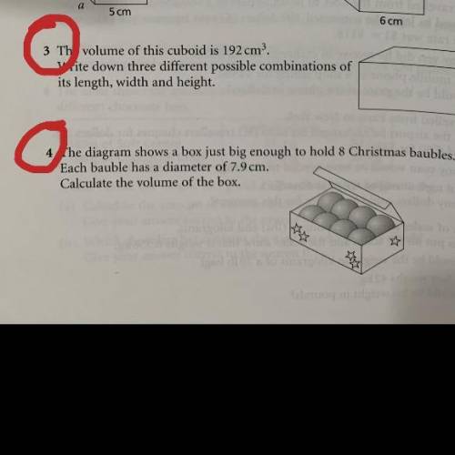 Maths homework volumes anyone can help? It’s only two questions
