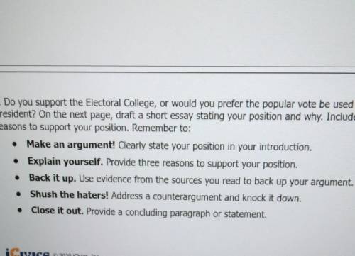 do you support the electiral college or would you prefer the popular vote to be used to select the
