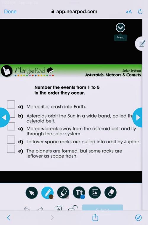 Helo help me please In the picture below abt asteroids and comets and etc