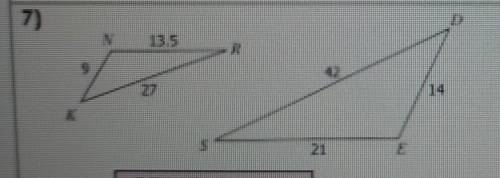 Determine if the triangle are similarity side-side-side similarity​