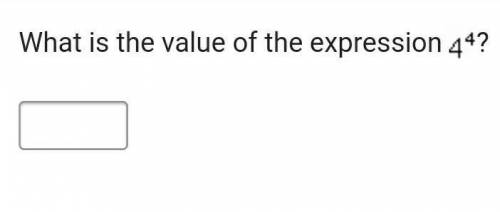 What is the value of the expression 4⁴​