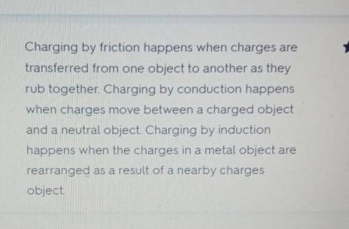 Compare the three methods of charging in science