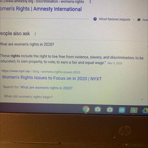 List five women rights​