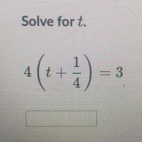 Solve for t i need help
