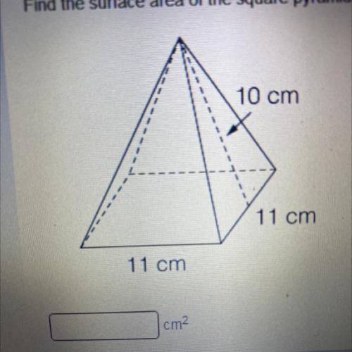 What’s the area of the square pyramid
