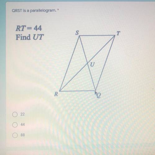 QRST is a parallelogram.