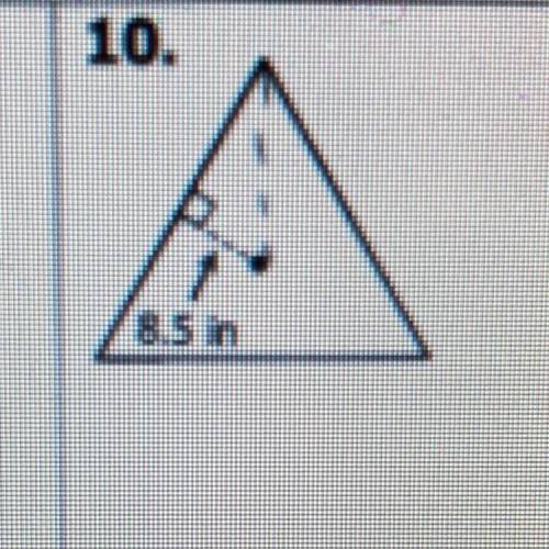 Using 30-60-90 special right triangles, what is the length of each side of the figure?
