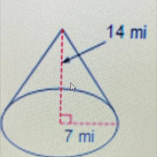 Use 3.14 for pi 
Find the volume