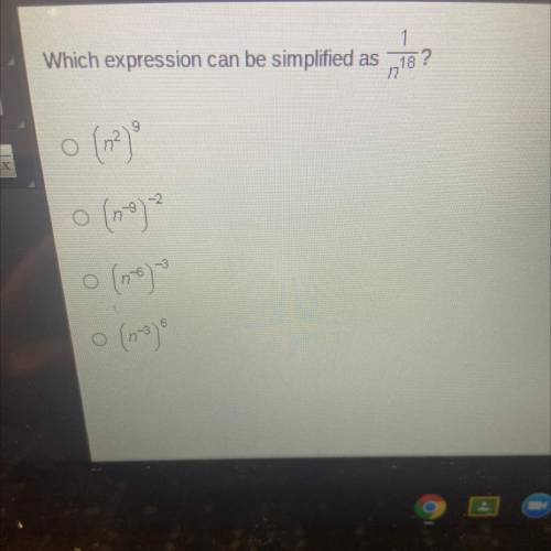 Which expression can be simplified as 1/18 n?